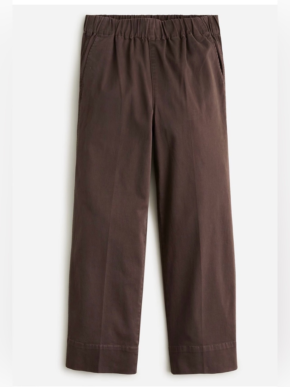 NWT J. Crew Astrid Wide-Leg Chino Pant Deep Chocolate Color Casual Travel XXS